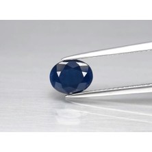 1.68 ct 7.7X6  mm Oval Deep Blue Sapphire Tanzania Africa, Heated