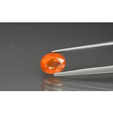 1.57 Ct 6.7x5.5 mm Oval Orange Sapphire, Madagascar