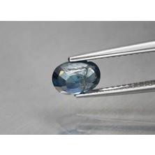 Aries 1.06 ct 7.2x5.3  mm Oval Bluish Green Sapphire Unheated Tanzania, Africa