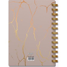 Denden Mermer Bej  Spiralli Defter, 17X24 cm
