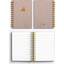 Denden Mermer Bej  Spiralli Defter, 17X24 cm
