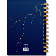 Denden Mermer Lacivert  Spiralli Defter, 17X24 cm