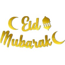 Konsept Sepeti Eid Mubarak Gold Varaklı Banner