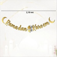 Konsept Sepeti Ramadan Kareem Gold Varaklı Banner Ramazan Süsleri