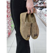 Konfores 2118 Deri Üst Kalite Anatomik Tabanlı Erkek Günlük Çarık Ayakkabı - NKT02118-KUM-44