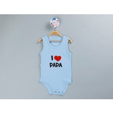 Bebe Body I Papa Baskılı 9 Ay Mavi