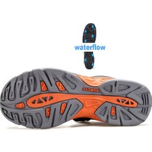 Humtto HM740093A Burnu Kapalı Siyah Lacivert Cırtlı Erkek Outdoor Trekking Spor Sandalet