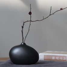 binbirdemet Retro Siyah Seramik Vazo