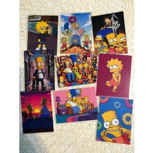 Simpsonlar Temalı Fotoğraf Kağıdına Pvc Kaplama 9 Adet 6x8 cm Fotokart Kartpostal