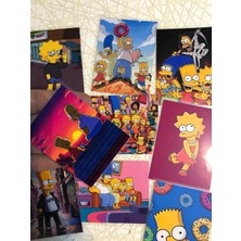 Simpsonlar Temalı Fotoğraf Kağıdına Pvc Kaplama 9 Adet 6x8 cm Fotokart Kartpostal