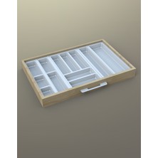 Mutfak Çekmece Içi Kaşıklık 74CM x 48CM Yanlar ve Boydan 4cm Kesilebilir, Beyaz
