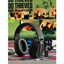 Komc GT-100 Rgb Aydınlatmalı Tri-Mode Kablosuz Gaming Kulaklık - 2.4g, Bluetooth, Type-C, Sıfır Gecikme E-Spor / Fps Kulaklığı