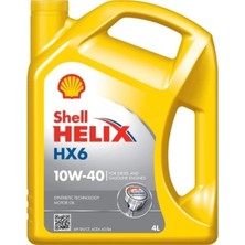 Shell Helix HX6 10W/40 4 Litre Sentetik Motor Yağı Aktif Temizlik Teknolojisi ile