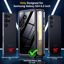 Eabhulie Samsung Galaxy S25 Için IP68 Su Geçirmez, Kar ve Toza Dayanıklı, Dahili Ekran Koruyuculu Tam Vücut Telefon Kılıfı Siyah (Yurt Dışından)