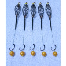 Litto Collection 5 Adet Yaylı 14 mm Efsane Janjan Sarı Boncuklu Sazan Rig Takımı