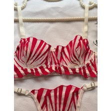 Nashera Beyaz Kılıç Işlemeli Balenli Bralet Iç Çamaşır Takımı
