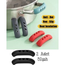 Mucha Isınmayan Kaymaz Silikon Tutacak Yanmaz Yapışmaz Tencere Tava Kulp Kapak Tutacağı Tutamaç 7,5 x 2 cm