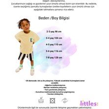 The Littles Kids Erkek Çocuk Çizgili Şortlu Beli Lastikli Bağcıklı Ayarlanabilir Pamuklu Sarı Renk Alt Üst Ikili Takım