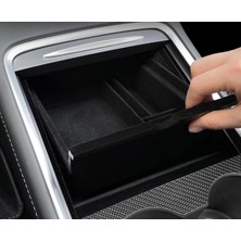 Lİ PARTS Tesla Model Y 3 Orta Konsol Düzenleyici 2'li Set: Orta Konsol Düzenleyici+ Kolçak Gizli Saklama Kutusu(Geliştirilmiş Versiyon v2)