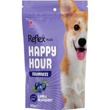 Reflex Plus Happy Hour (Parlak Tüyler-Ağız Diş Sağlığı-Sakinleşme) Destekleyici Köpek Ödül Bisküvi Maması 60gr 6 Adet
