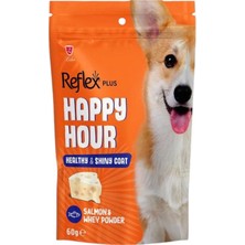 Reflex Plus Happy Hour (Parlak Tüyler-Ağız Diş Sağlığı-Sakinleşme) Destekleyici Köpek Ödül Bisküvi Maması 60gr 6 Adet