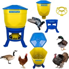 2 Adet Yemlik Tavuk Yemliği 40 Litre Kapasite Kova Kahverengi Yumurta Güvercin Gezen Tavuk Güvercin