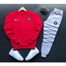 Bmw Baskılı Original Ünisex Kışlık Sweatshirt ve Eşofman Altı 2 Li Set Combin Takım