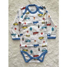 Nurcan Bebe Araba Desenli Çıtçıtlı Badi