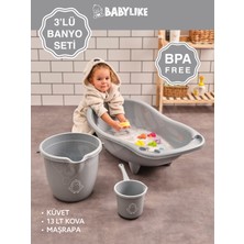 Babylike Yenidoğanlar & çocuklar 3'lü Bebek Seti - Küvet & kova & maşrapa