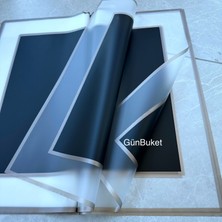 Çiçek Buket Kağıdı - Çiçek Ambalaj Kağıdı - Paketleme Malzemesi - Siyah 5 Adet