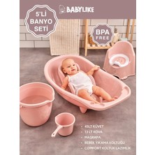 Babylike 5'li Bebek Seti- Küvet & lazımlık & bebek Yıkama Koltuğu & kova & maşrapa