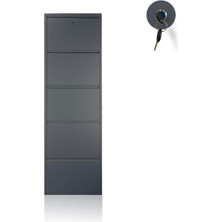 Arinna 5'li Antrasit Metal Ayakkabılık (Kilitli)