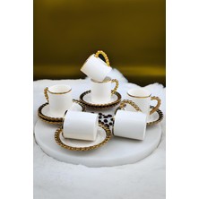 Yaren Style Boncuk 6 Kişilik Kahve Fincan Takımı