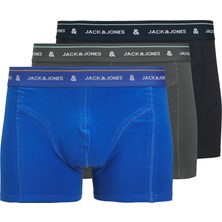 Jack & Jones Jacron Solıd Trunks 3 Pack Erkek Lacivert Boxer 12268602-04