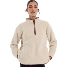 Sportive Sherpa Kadın Bej Günlük Stil Polar 24KK018-OAT