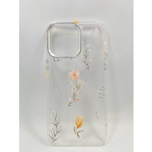 Turkuaz Dijital Pazarlama Apple iPhone 13 Pro Özel Çiçek Baskılı Lüks Silikon Kılıf