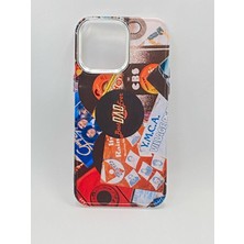 Turkuaz Dijital Pazarlama Apple iPhone 14 Pro Max Özel Müzik Kolajlı Baskılı Lüks Silikon Kılıf