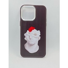 Turkuaz Dijital Pazarlama Apple iPhone 14 Özel Heykel Baskılı Lüks Silikon Kılıf