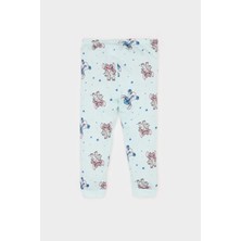 DeFacto Kız Bebek Disney Lilo & Stitch Pijama Takımı Penye Kısa Kollu Üst Esnek Belli Uzun Alt E4611A525SM