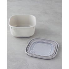 Elio Plastik Saklama Kabı 600,1100,1800 Ml Krem