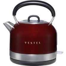 Vestel Retro Bordo 2200 W 1.7 Lt Celık Kettle