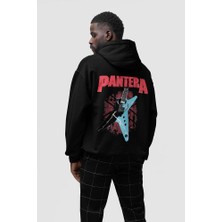 Sevbano Pantera Rock Metal Baskılı  Oversize Müzik Grubu Hoodie