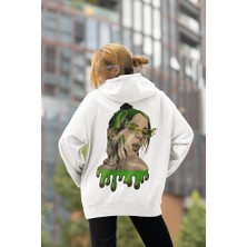 Sevbano Tasarım Billie Eilish Baskılı  Oversize Tasarım Şarkıcı Hoodie