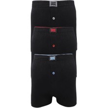 Tutku Shedo Tutku Penye Düz Boxer 117 3'lü Paket | Siyah