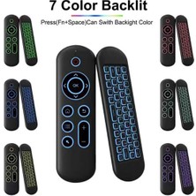 Harmonyha Mini Bluetooth 5.0 Klavye 2.4g Air Mouse Dizüstü Bilgisayar Android Tv Kutusu Için (Yurt Dışından)