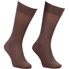 Italiana Düz Dizaltı Çorap 1014 | Vizon