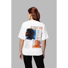 Sevbano Tasarım The Weeknd 103.5 Dawn Fm Baskılı Unisex Oversize Rapper Tişört