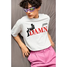 Sevbano Kendrick Lamar Damn Yazılı Unisex Oversize Rapper Tişört