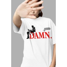 Sevbano Kendrick Lamar Damn Yazılı Unisex Oversize Rapper Tişört