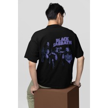 Black Sabbath Baskılı Unisex Oversize Müzik Grubu Tişört